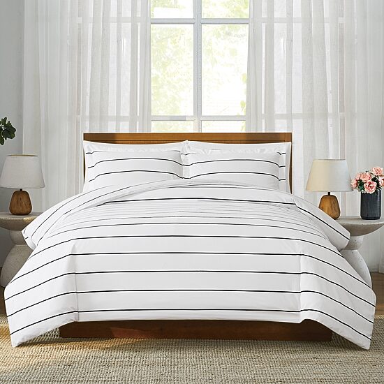 Brooklyn Loom Hayward Stripe 3-pc. Easy Care Duvet Cover Set