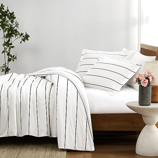 Brooklyn Loom Hayward Stripe 3-pc. Easy Care Duvet Cover Set