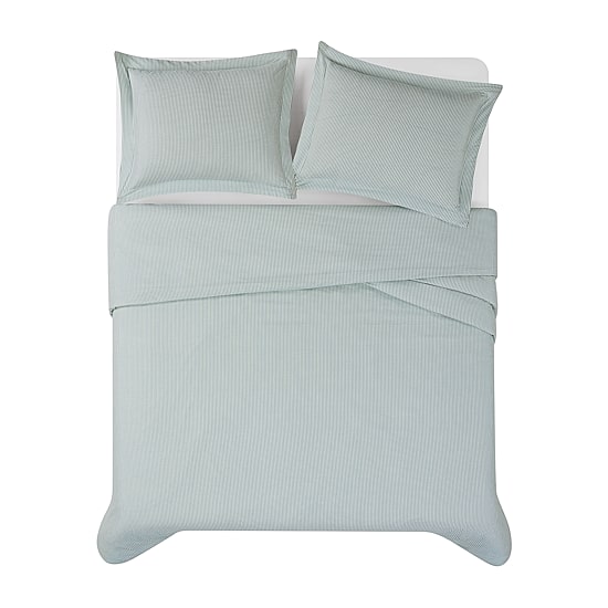 Brooklyn Loom Pinstripe 3-pc. Easy Care Duvet Cover Set