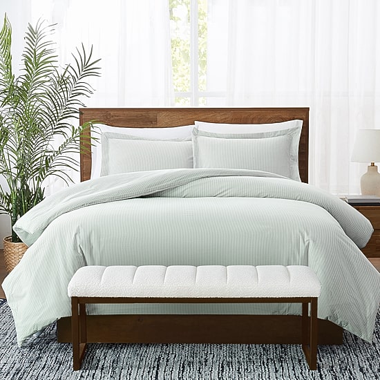 Brooklyn Loom Pinstripe Easy Care Comforter Set