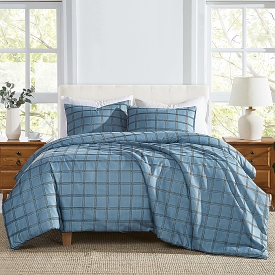 Cannon Luka Grid Easy Care Comforter Set