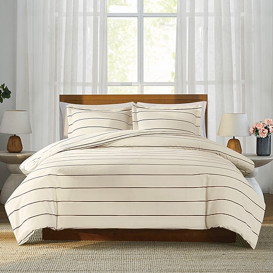 Brooklyn Loom Hayward Stripe Easy Care Comforter Set