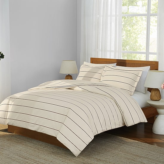 Brooklyn Loom Hayward Stripe Easy Care Comforter Set