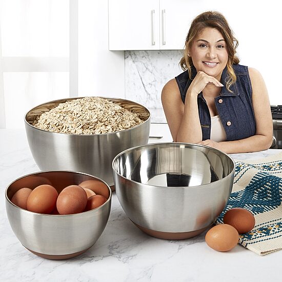 Jenny Martinez Stainless Steel 3-pc. Mixing Bowl Set