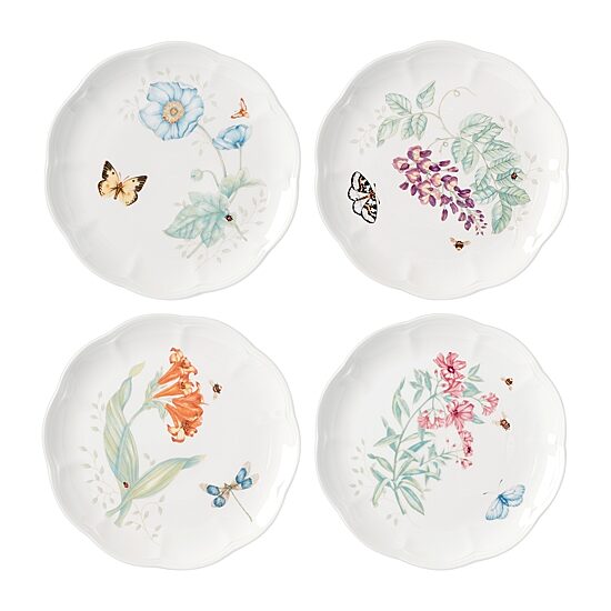 Lenox Butterfly Meadow 4-pc. Porcelain Appetizer Plate