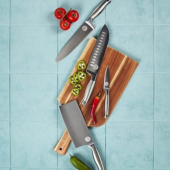 Jenny Martinez Stainless Steel 5-pc. Knife Block Set