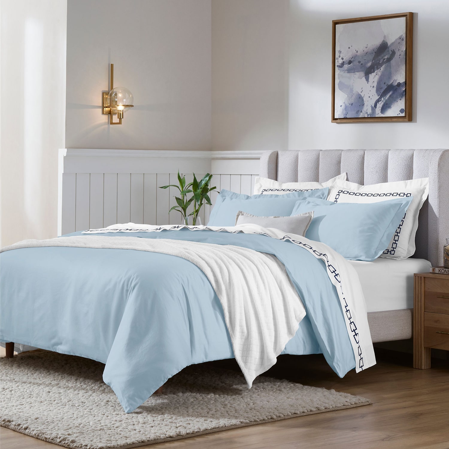 SUPERIOR® Egyptian Cotton 650tc Classic Soft Reversible Duvet Cover