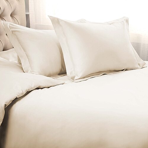 SUPERIOR Egyptian Cotton 1500tc Ultra Luxury Sateen Reversible Duvet Cover, One Size, White