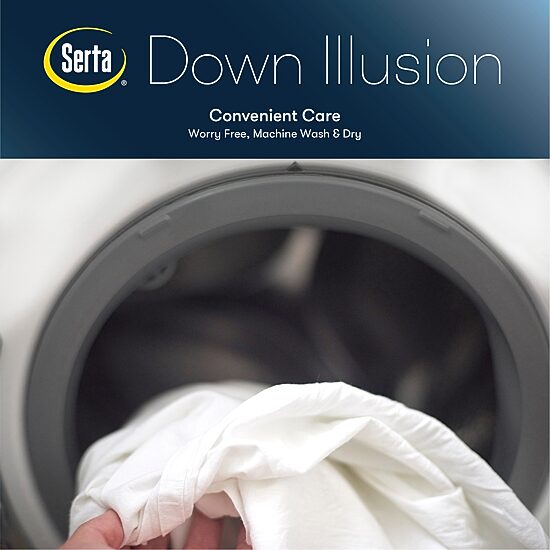 Serta® Down Illusion Firm Density 2-Pack Allergen Barrier 2 Pack Firm Density Bed Pillow