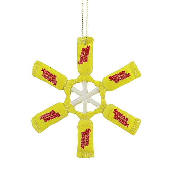 4'' Sugar Daddy Lollipop Snowflake Christmas Ornament