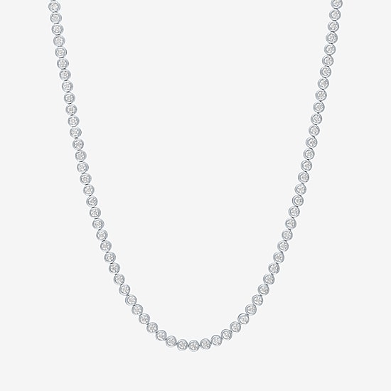 (G-H / Si2-I1) Womens Diamond 14K Gold 17 Inch Tennis Necklace