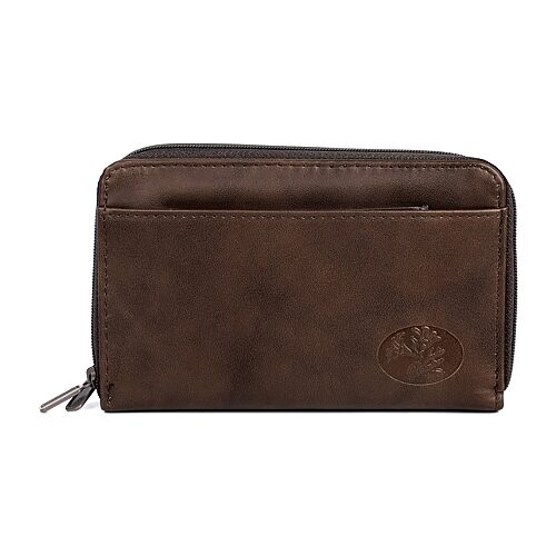J. Buxton Womens Rfid Blocking Indexer Wallet In Brown