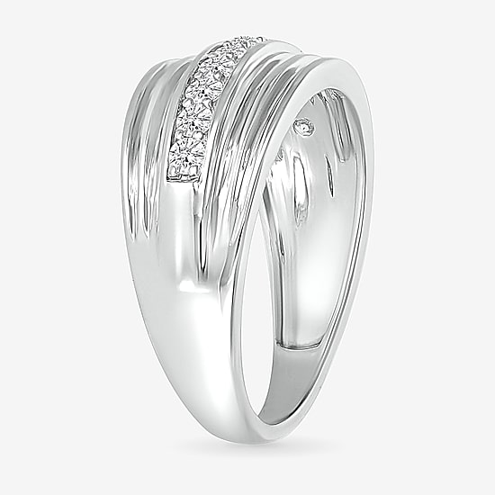 Mens 2.5MM 1/2 CT. T.W. Natural White Diamond 14K Gold Wedding Band