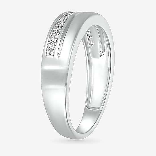 Mens 2.5MM 1/6 CT. T.W. Natural White Diamond 10K Gold Wedding Band