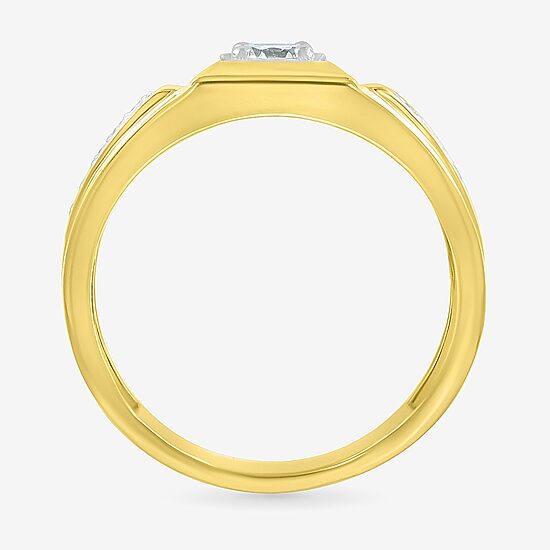 Mens 3.5MM 1/2 CT. T.W. Natural White Diamond 14K Gold Wedding Band