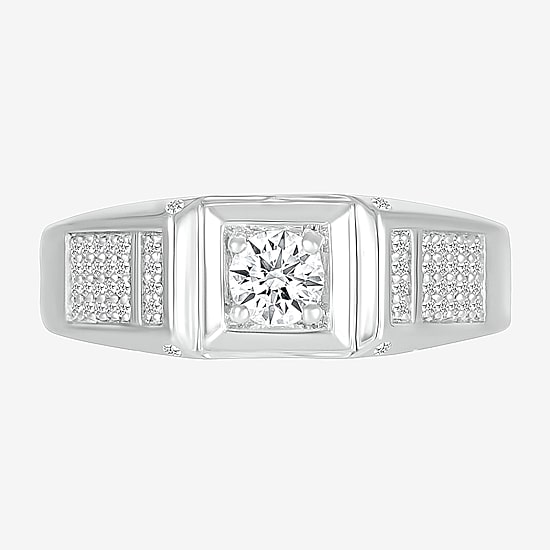 Mens 3MM 1/2 CT. T.W. Natural White Diamond 14K Gold Wedding Band