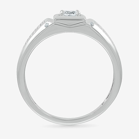 Mens 3MM 1/2 CT. T.W. Natural White Diamond 14K Gold Wedding Band