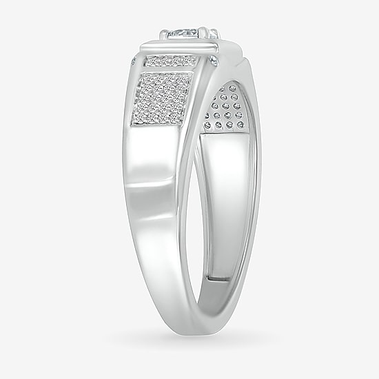 Mens 3MM 1/2 CT. T.W. Natural White Diamond 14K Gold Wedding Band