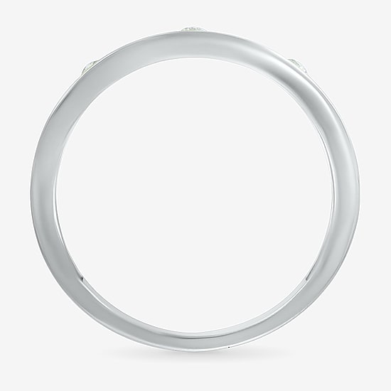 Mens 4MM 1/10 CT. T.W. Natural White Diamond 10K Gold Wedding Band