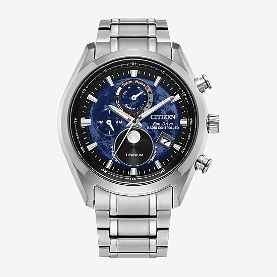 Citizen Super Titanium Mens Silver Tone Bracelet Watch By1010-57l
