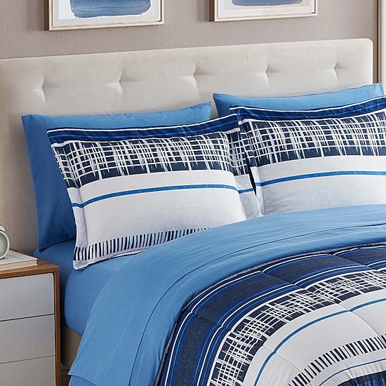 Sweet Home Collection™ Mediterranean Bed-in-A-Bag Printed Comforter Set with Bonus Pillowcases