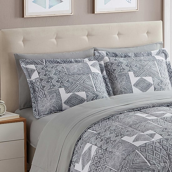 Sweet Home Collection™ Tulsa Bed-in-A-Bag Printed Comforter Set with Bonus Pillowcases