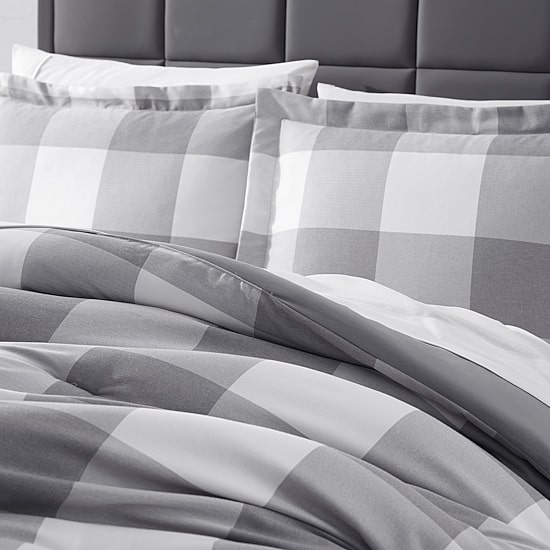Sweet Home Collection™ Buffalo Plaid Bed in a Bag Set with Bonus Pillowcases