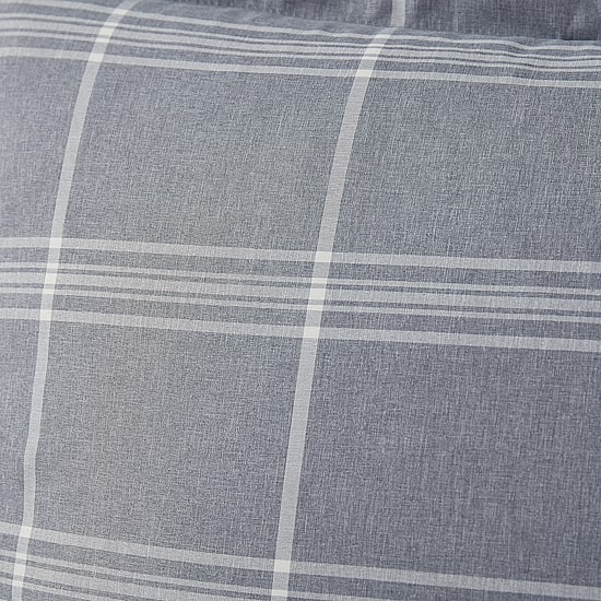 Sweet Home Collection Chambray Weave Plaid Midweight Down Alternative Comforter Set