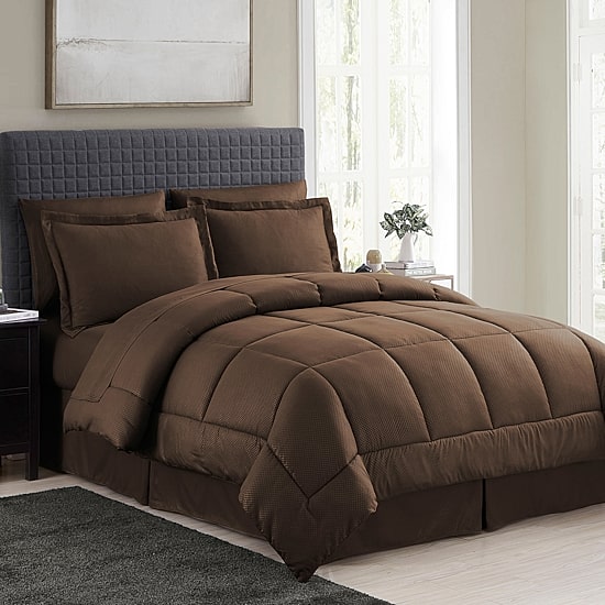 Sweet Home Collection™ Embossed Greek Key Bed In A Bag All Season Complete Set