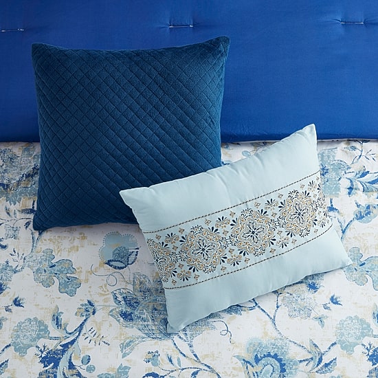 Sweet Home Collection™ Margolis Floral Printed Comforter Set with Bonus Pillowcases