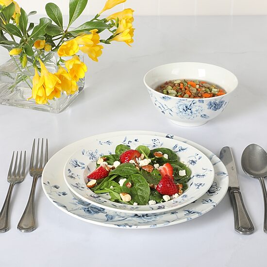 Martha Stewart Empress Bouquet 12-pc. Ceramic Dinnerware Set
