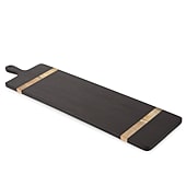 Linden Street Natural/Black 8x30 Wood Inlay Cheese Board