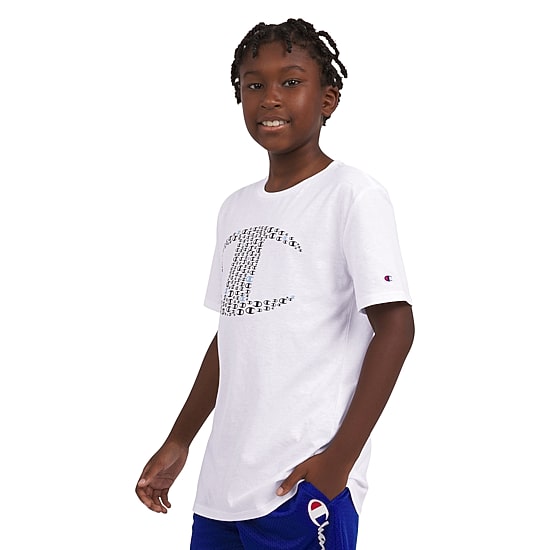 Champion Big Kid Boys Crew Neck Short Sleeve Classic Fit Graphic T-Shirt