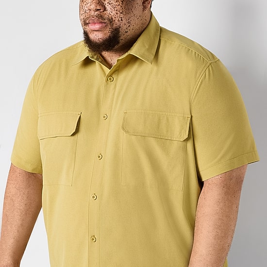 Stylus Mens Short Sleeve Classic Fit Big and Tall Button-Down Shirt
