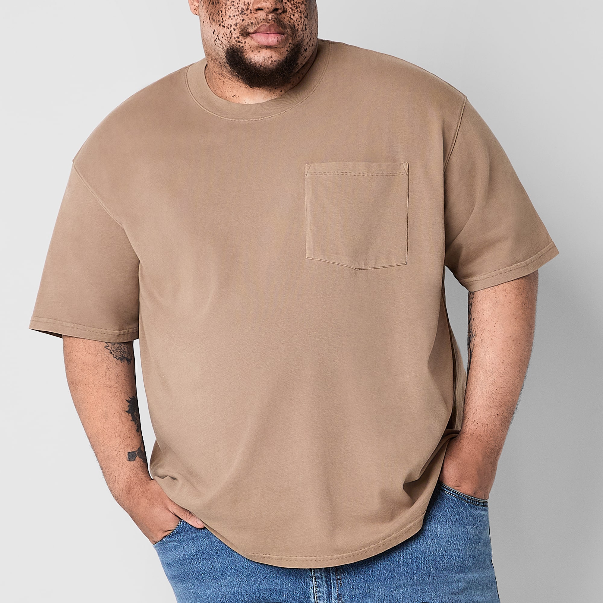 Arizona Mens Crew Neck Short Sleeve Big and Tall T-Shirt