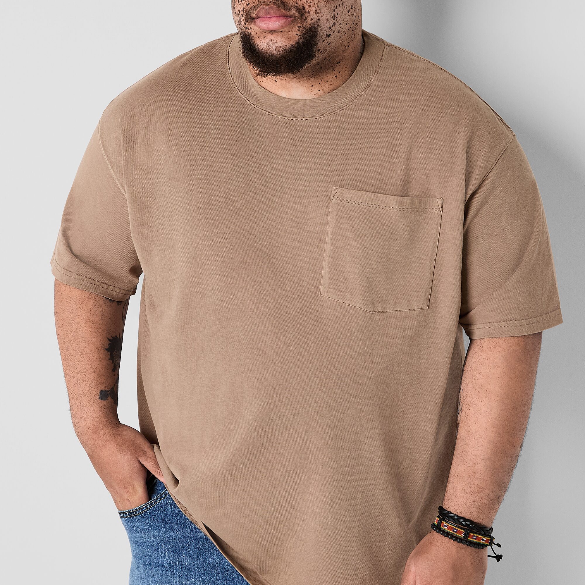 Arizona Mens Crew Neck Short Sleeve Big and Tall T-Shirt