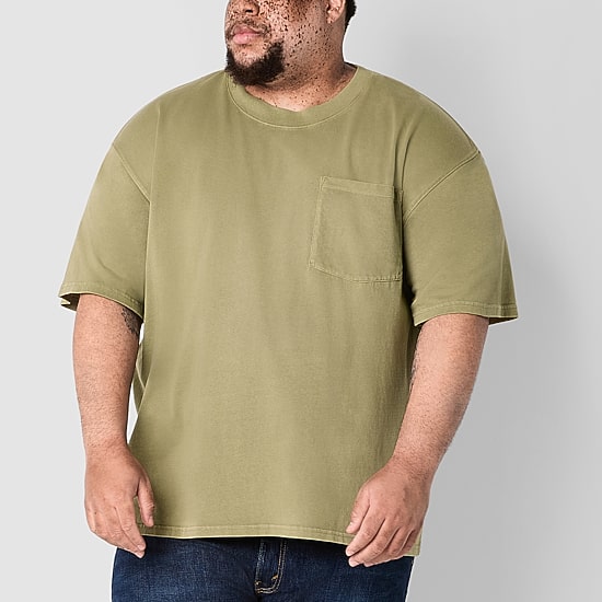 Arizona Mens Crew Neck Short Sleeve Big and Tall T-Shirt