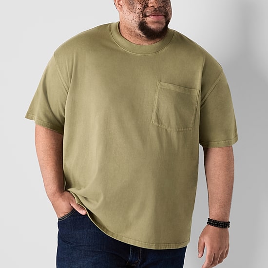 Arizona Mens Crew Neck Short Sleeve Big and Tall T-Shirt