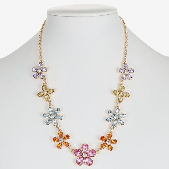 Monet Jewelry Womens Multi Color 17 Inch Collar Necklace