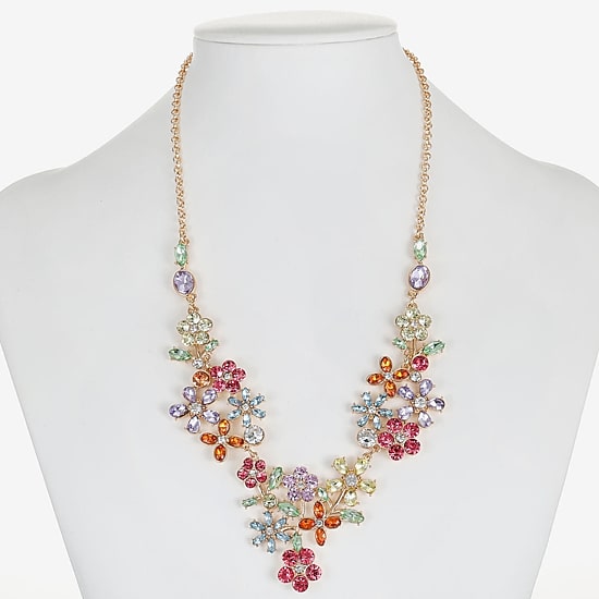 Monet Jewelry Womens Multi Color 18 Inch Statement Necklace
