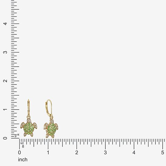 Monet Jewelry Womens Green Glass Drop Earrings