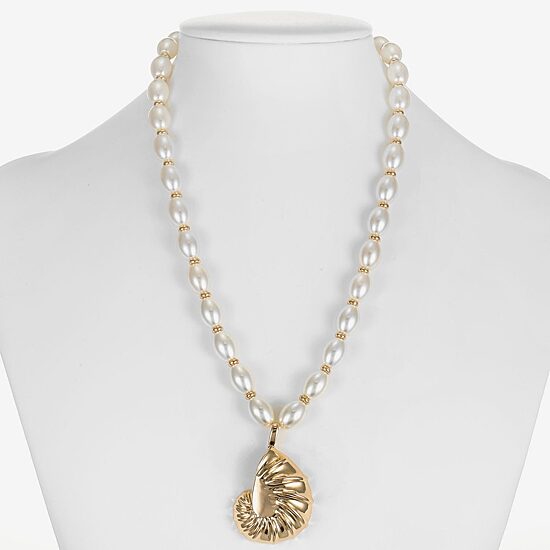 Liz Claiborne Shell Womens 17 Inch Pendant Necklace
