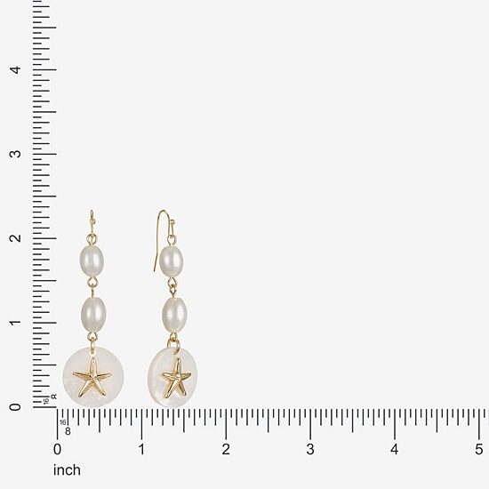 Liz Claiborne Starfish Womens Drop Earrings