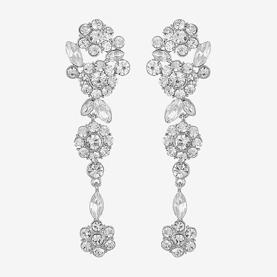 Monet Jewelry Womens Glass Round Hypoallergenic Drop Earrings