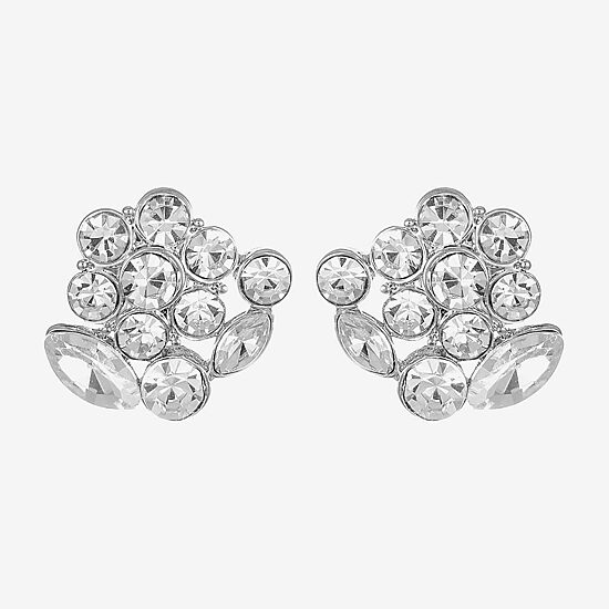 Monet Jewelry Glass 18mm Round Stud Earrings