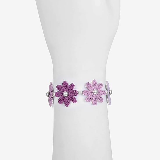Liz Claiborne Womens Flower Strand Bracelet