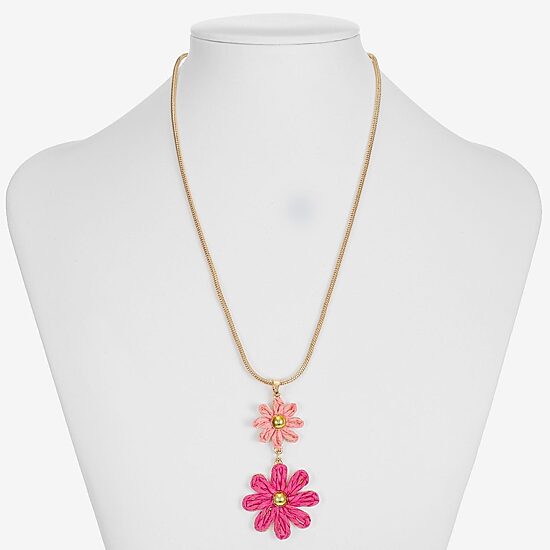 Liz Claiborne Womens Flower 17 Inch Pendant Necklace
