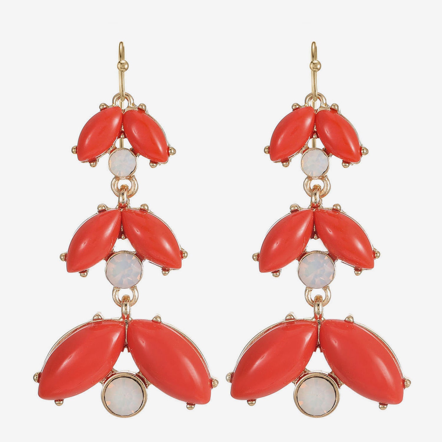 Liz Claiborne Womens Glass Drop Earrings