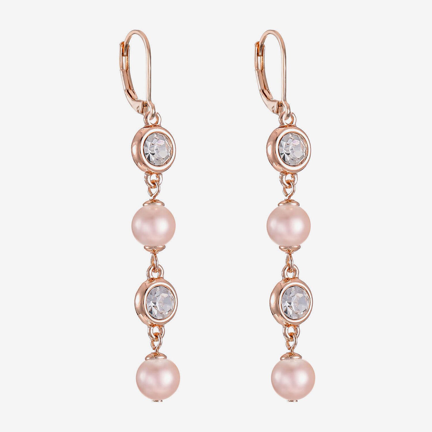 Monet Jewelry Womens Glass Simulated Pearl Round Drop Earrings