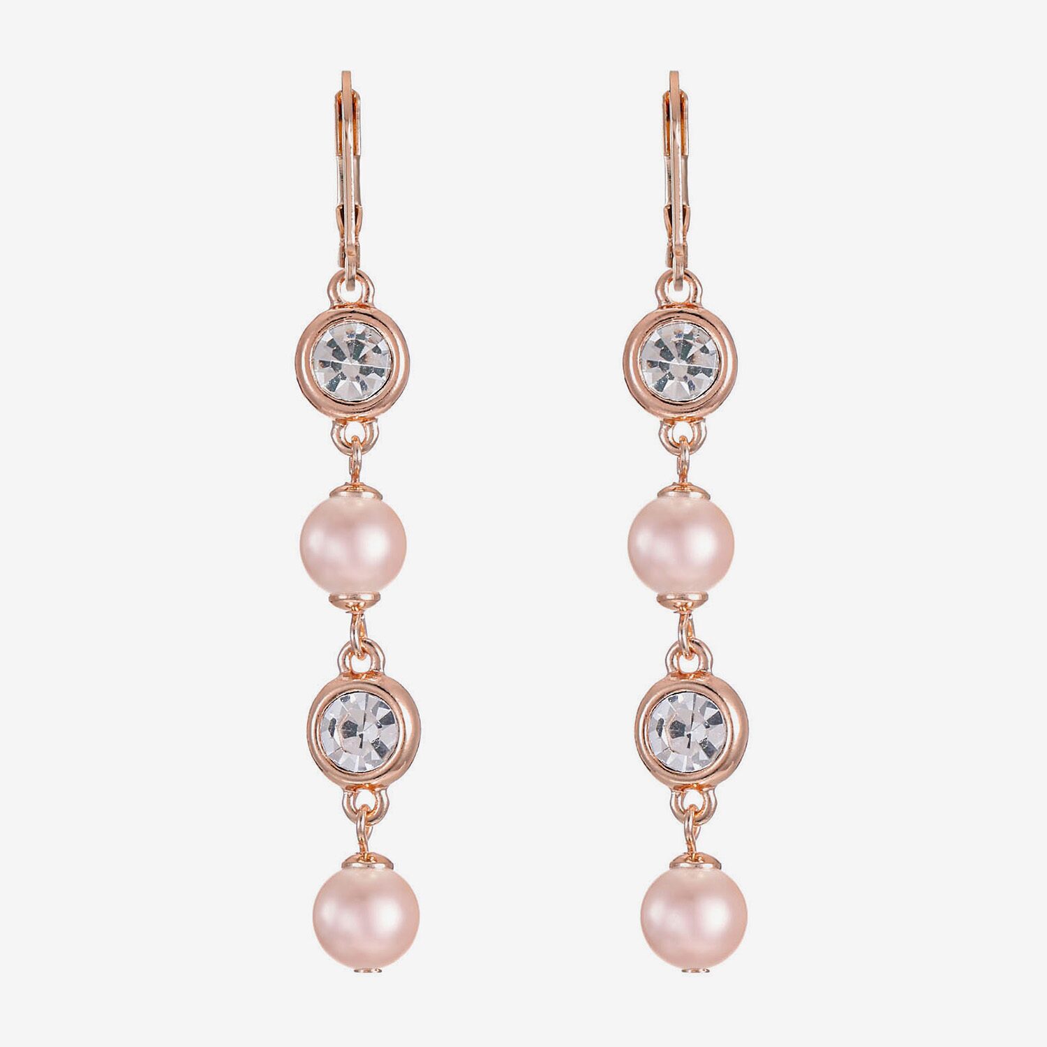 Monet Jewelry Womens Glass Simulated Pearl Round Drop Earrings